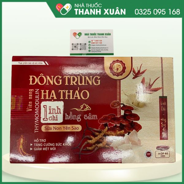 Đông trùng hạ thảo linh chi hồng sâm - Hỗ trợ tăng cường sức khỏe, giảm mệt mỏi